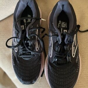 Brooks Black and Pink Athletic Sneakers